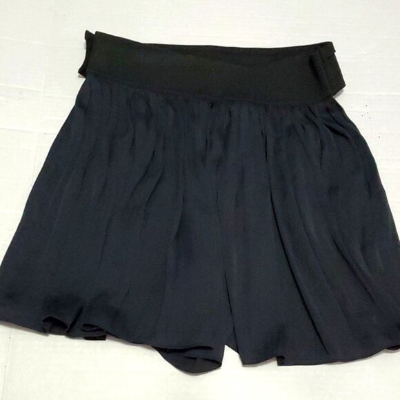 Zara Woman Black Blogger Favorite High Waist Pleated Mini Culotte Shorts S - Picture 8 of 13